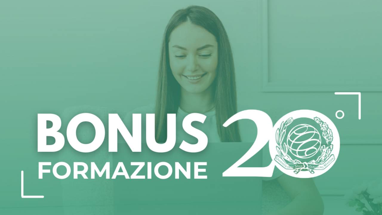 Bonus Formazione per il 20° anno di Unimarconi: scopri in cosa consiste